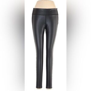 Athleta faux leather front leggings in black size ST